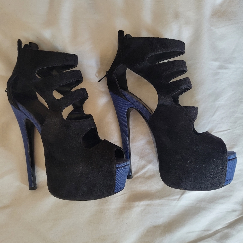 FSJ Black Stiletto Heels